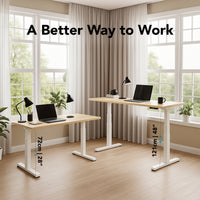 Lite - Single Motor Height-Adjustable Desk Frame — 80 kg Capacity | 3 Memory Presets | 3-Year Warranty