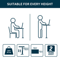 Essential Series - Manual Height Adjustable Standing Desk