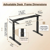 Dual Motor - L Shape Electric Height Adjustable Frame