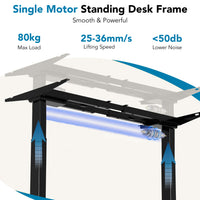 Lite - Single Motor Height-Adjustable Desk Frame — 80 kg Capacity | 3 Memory Presets | 3-Year Warranty