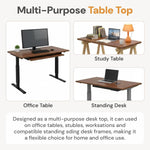 Table Top for Office, Study & Standing Desk – 25mm Pre-Laminated Engineered Wood, Matte Scratch & Spill Resistant, Load up to 120 kg, Suitable Frames – 48x30 inch, Walnut