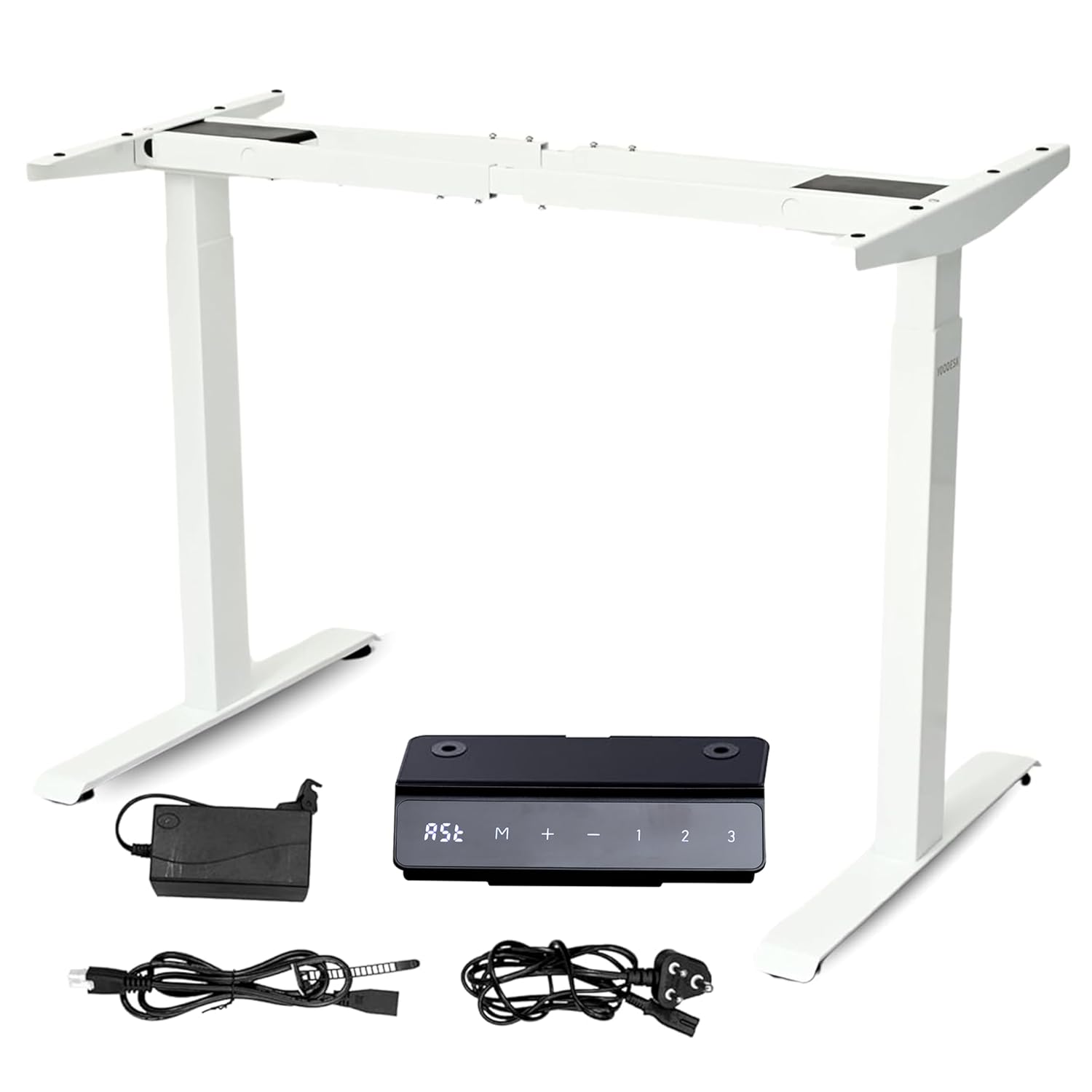 Pro Series dual motor 2-stage height adjustable desk frame in white