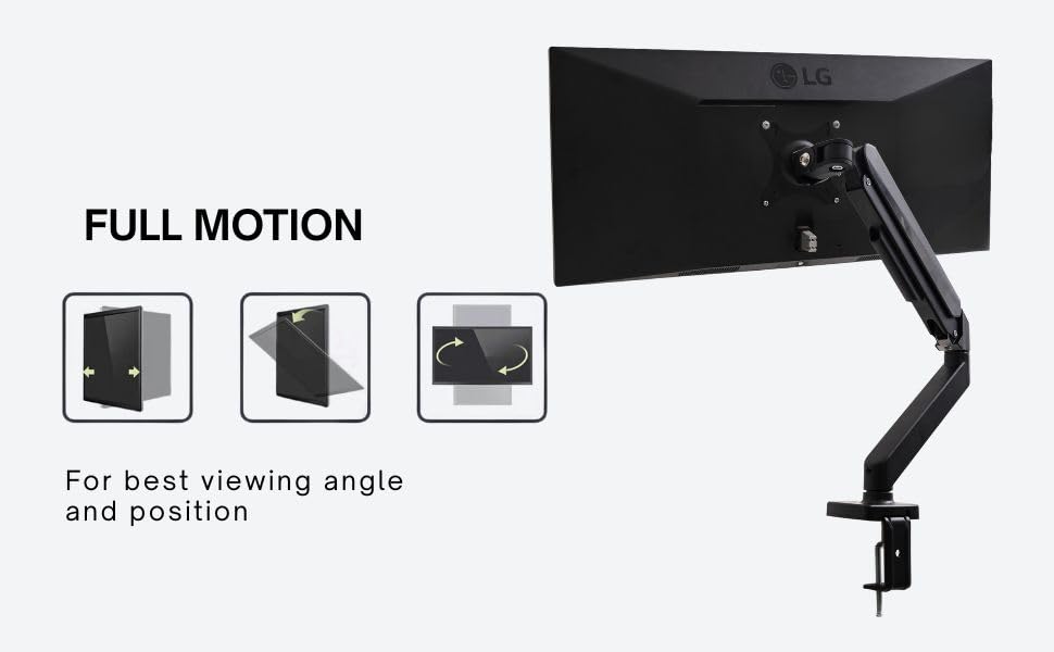 Yoodesk S100 Single Monitor Arm features and specifications